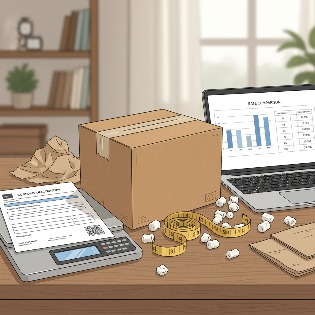 Shipping options compared for USPS, UPS, and FedEx